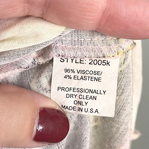 REVOLVE Karina Grimaldi Women's Basic Knit Pants pink Zig Zag Stretch Wide Leg L - Picture 5 of 7